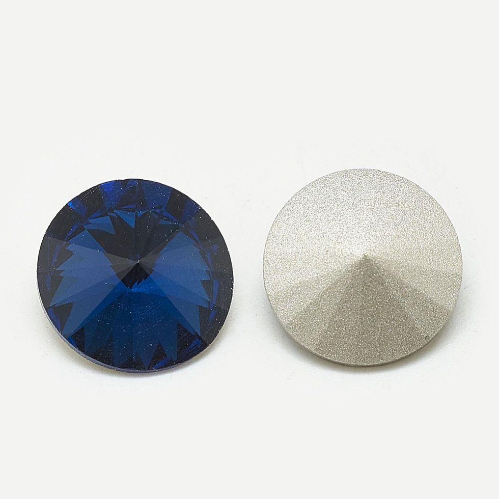 Thumbnail: Crystal Rivoli  14mm  - Montana   QTY-2