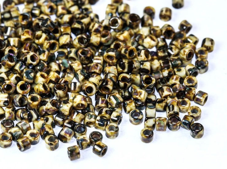 Thumbnail: DB2267  Miyuki Delica Beads Picasso Brown Tan Matte