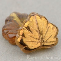 Thumbnail: ML-420  Maple  Leaf  Amber Transparent with Bronze