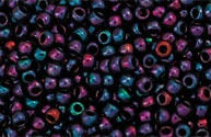 Thumbnail: S11-124E  Size 11/0 Japanese Seed Bead Metallic Blackberry Iris