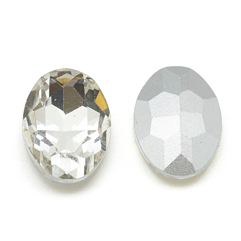 Crystal Ovals - 18x25mm -Crystal