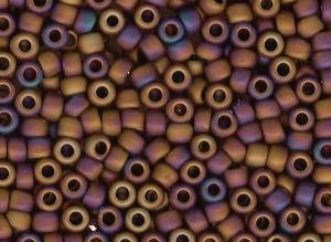 Thumbnail: S11-797E  Size 11/0 Japanese Seed Bead Dk. Multi Iris Matte