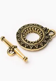 Thumbnail: Tierracast Bali Clasp Set - Ant Gold Plate
