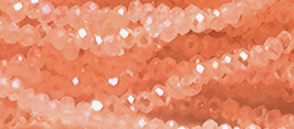 Thumbnail: 1.5x2mm Micro Crystal  Rondelles  - Transparent Lt Pink