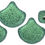 Thumbnail: GK-160  Ginkgo Leaf  Metallic Suede - Lt Green