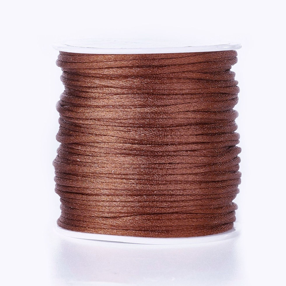 Thumbnail: Satin Rattail Cord 1.5mm Brown