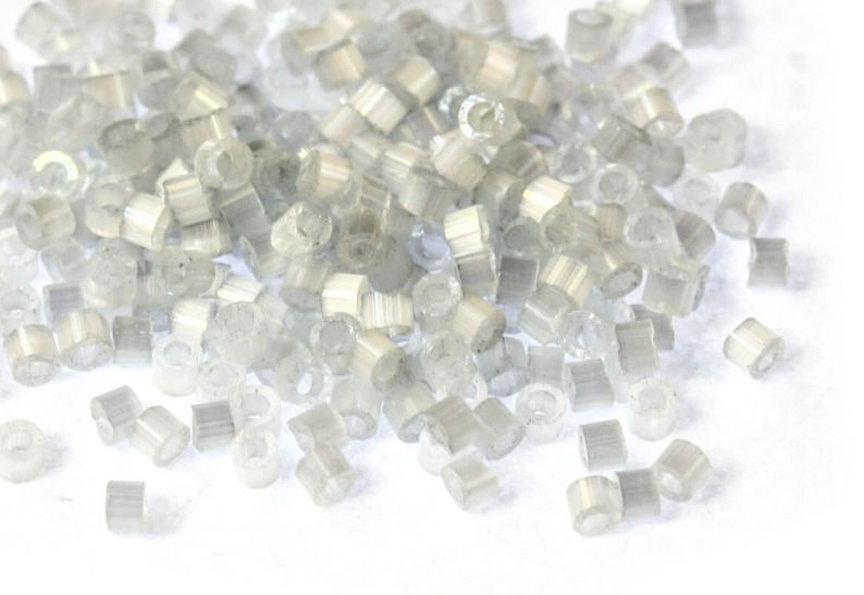 Thumbnail: DB1816 Miyuki Delica Beads Dyed Shadow Gray Silk Satin