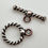 Thumbnail: Tierracast Tiny Twisted Toggle  Set  ASP  - Ring 10mm, Bar 15mm