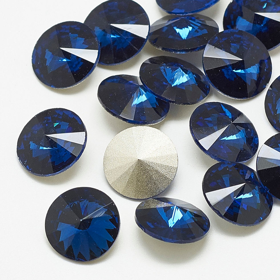 Thumbnail: Crystal Rivoli  14mm  - Montana   QTY-2