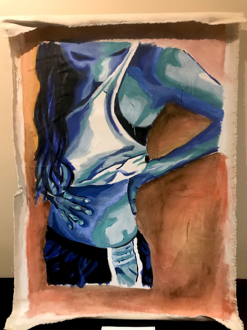 Oil on unstretched canvas