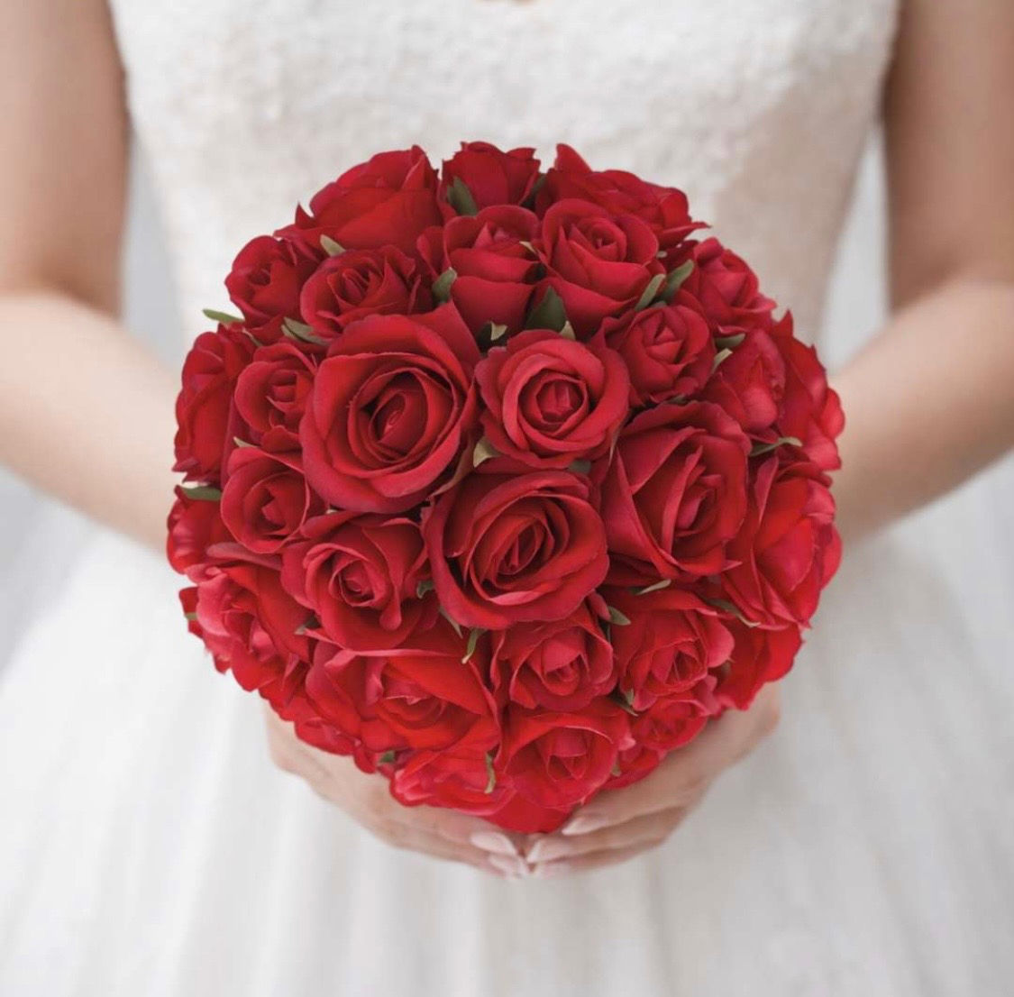 Scarlet Red Rose Wedding Bouquet