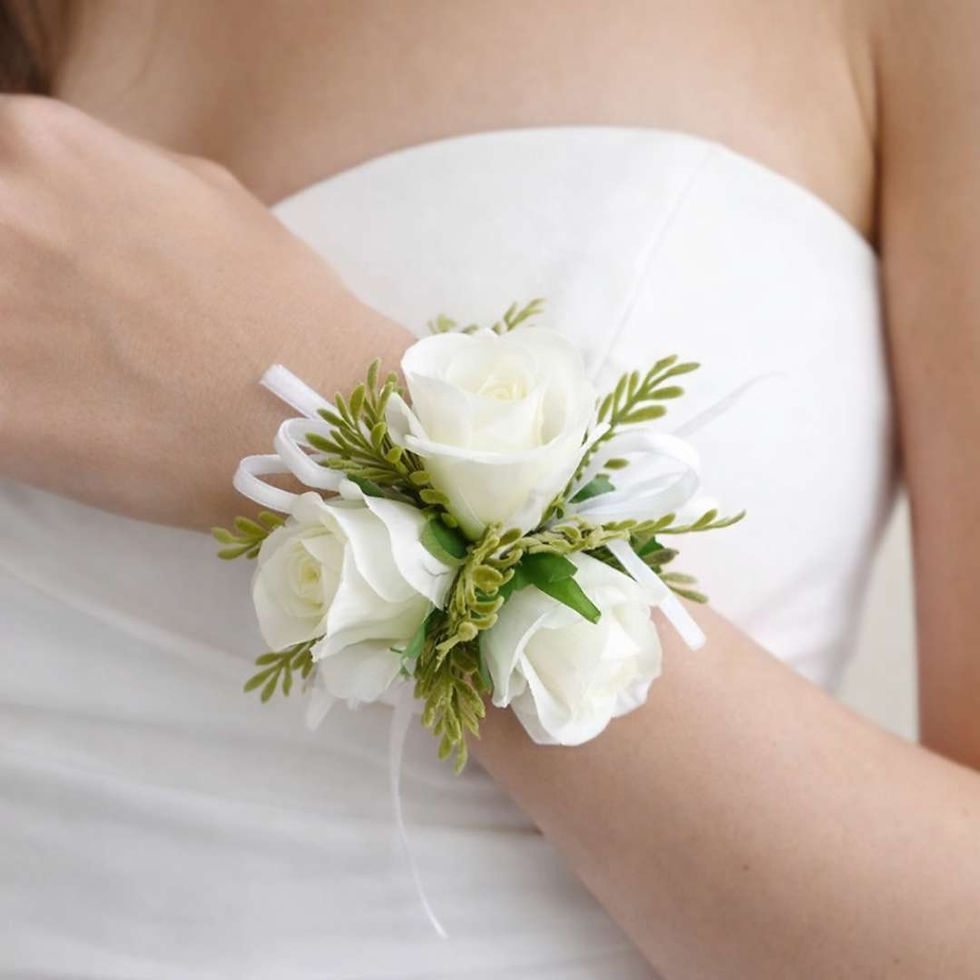 White Rose Wrist Corsage