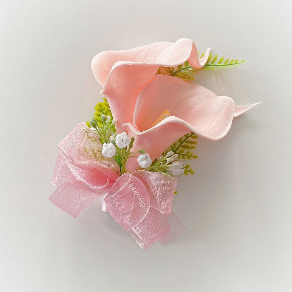 Pink Calla Lily Wrist Corsage