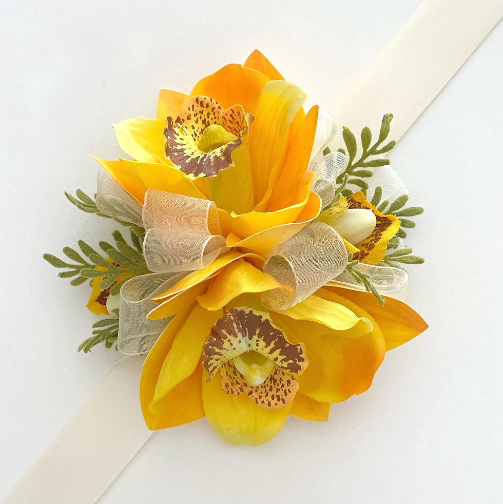 Golden Orchid Wrist Corsage