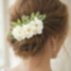 Rustic White Snapdragon Bridal Hair Comb