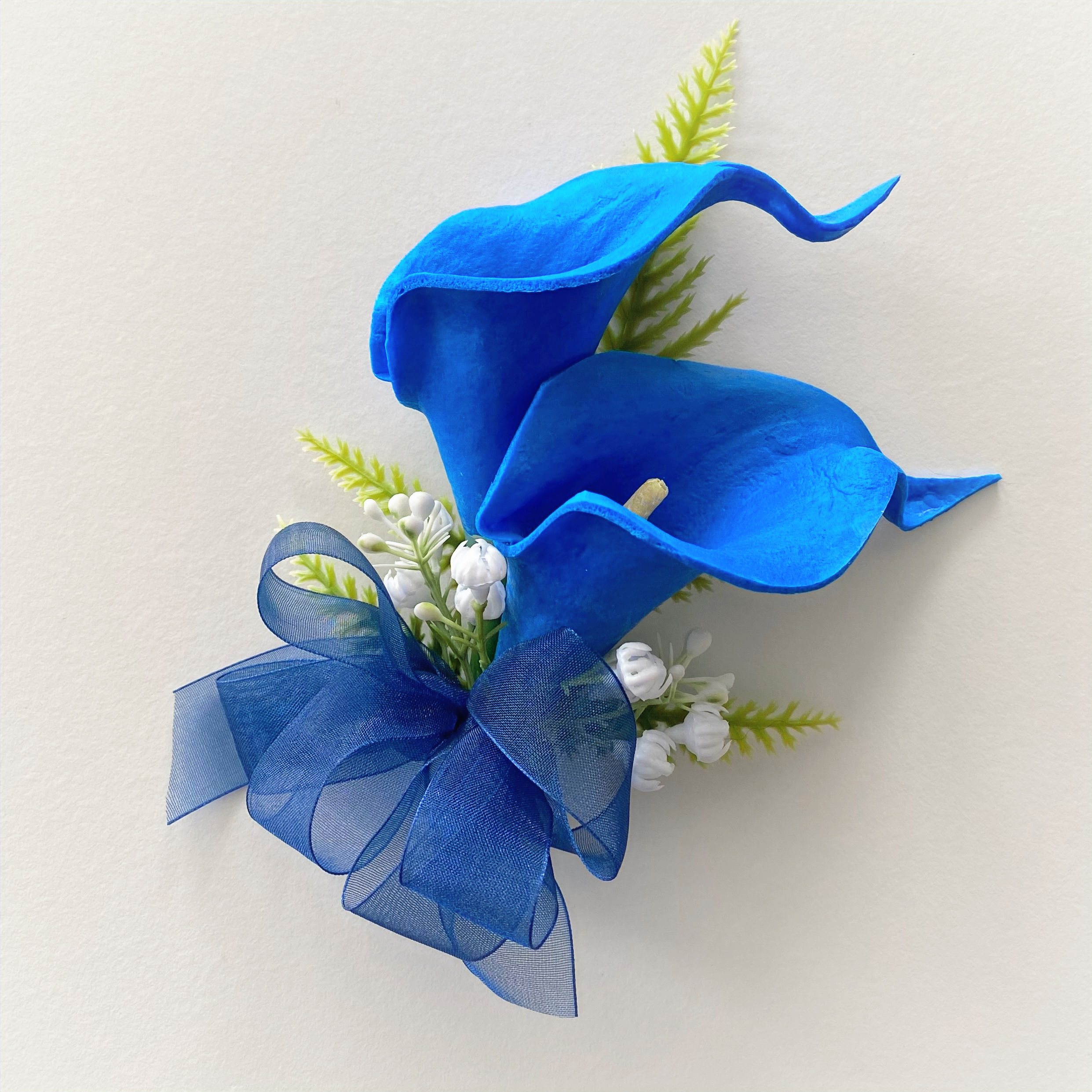 Blue Calla Lily Wrist Corsage