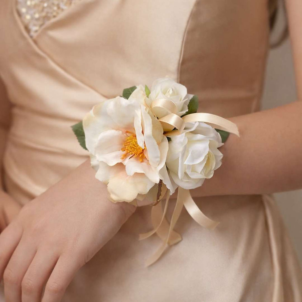 Champagne Rose Corsage