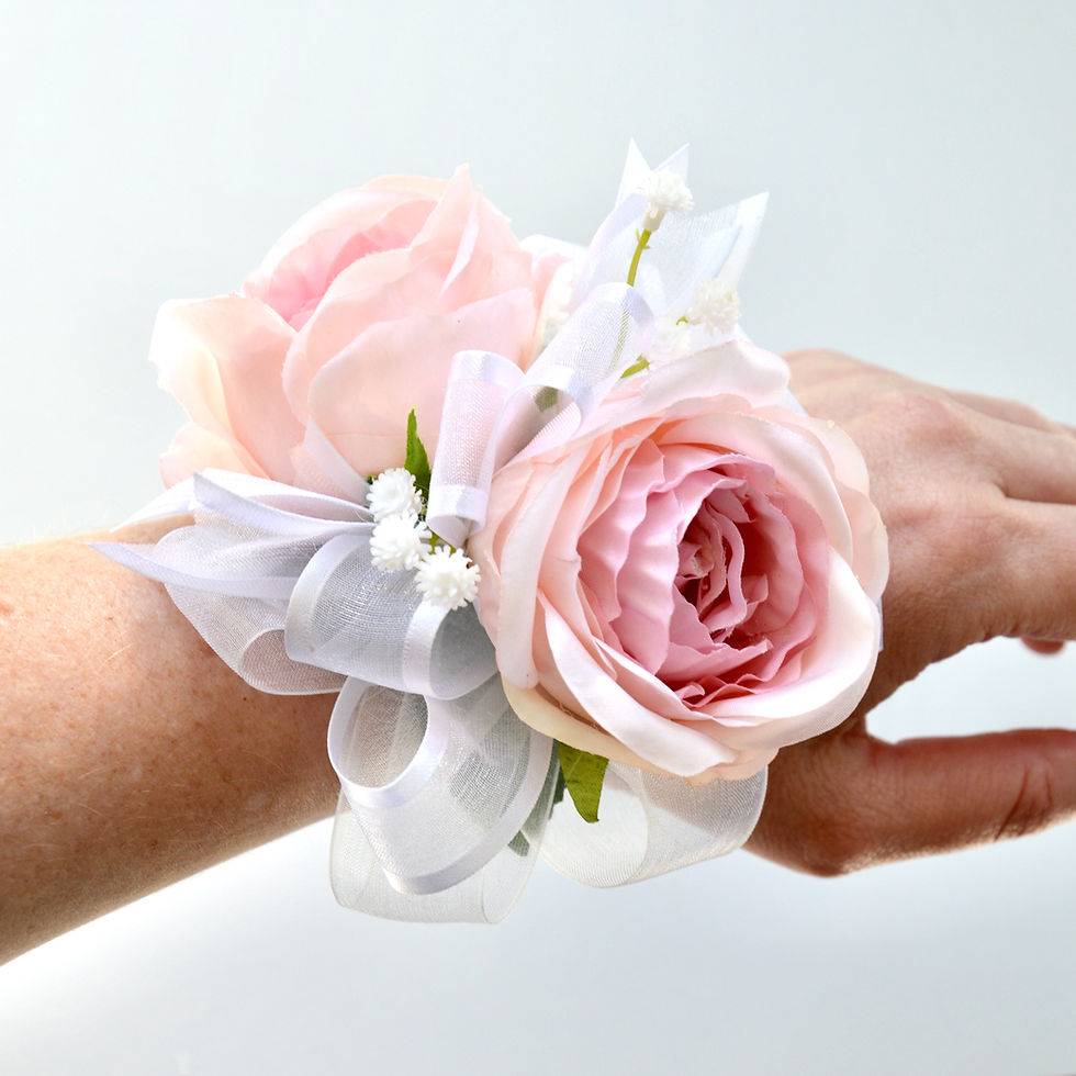Pink Large Rose Wrist Corsage