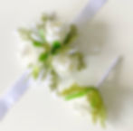 White Rose Wrist Corsage Set