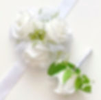 White Rose And Baby's Breath Wrist Corsage Set