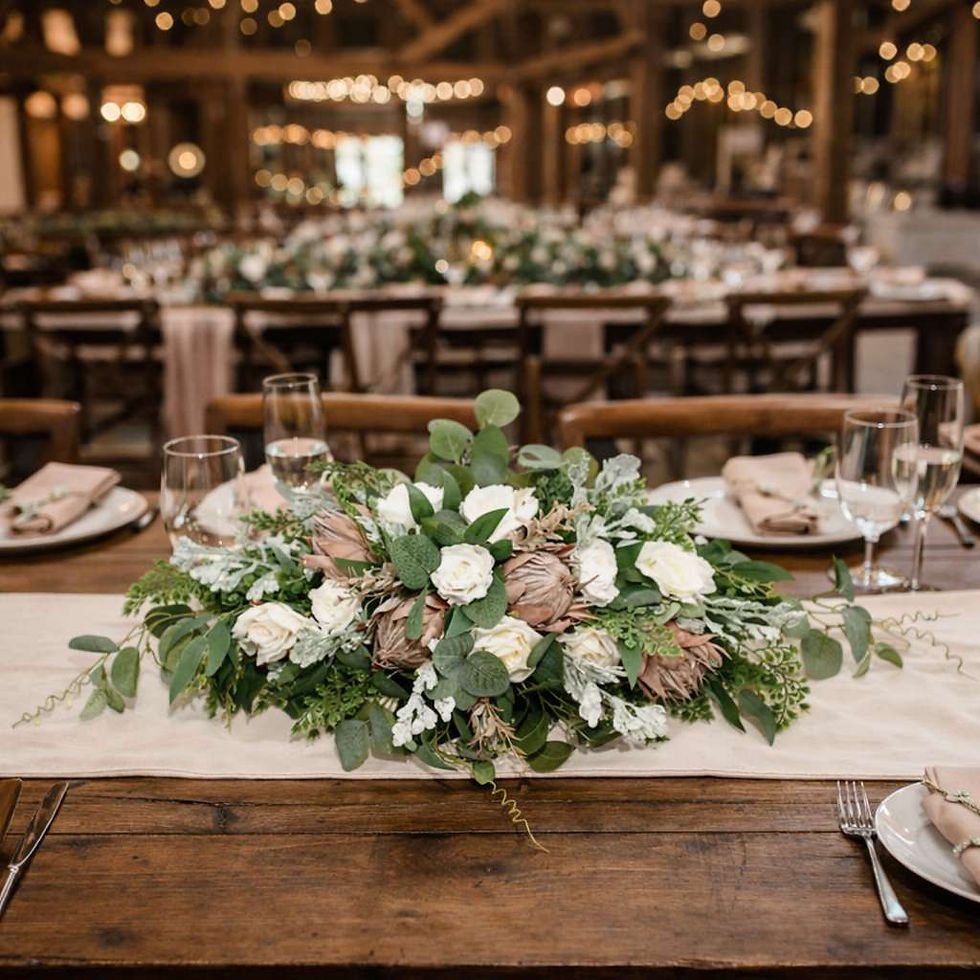Blush And White Arbour/ Bridal Table Arrangement
