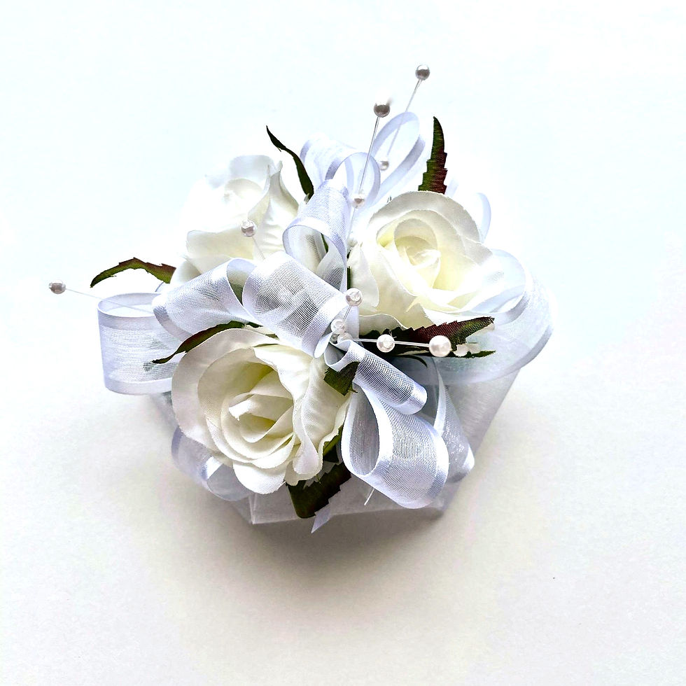 Deluxe White Rose Wrist Corsage