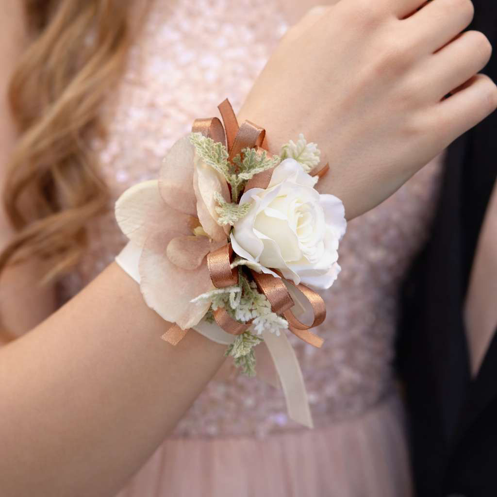 Rose Gold School Ball Wrist Corsage