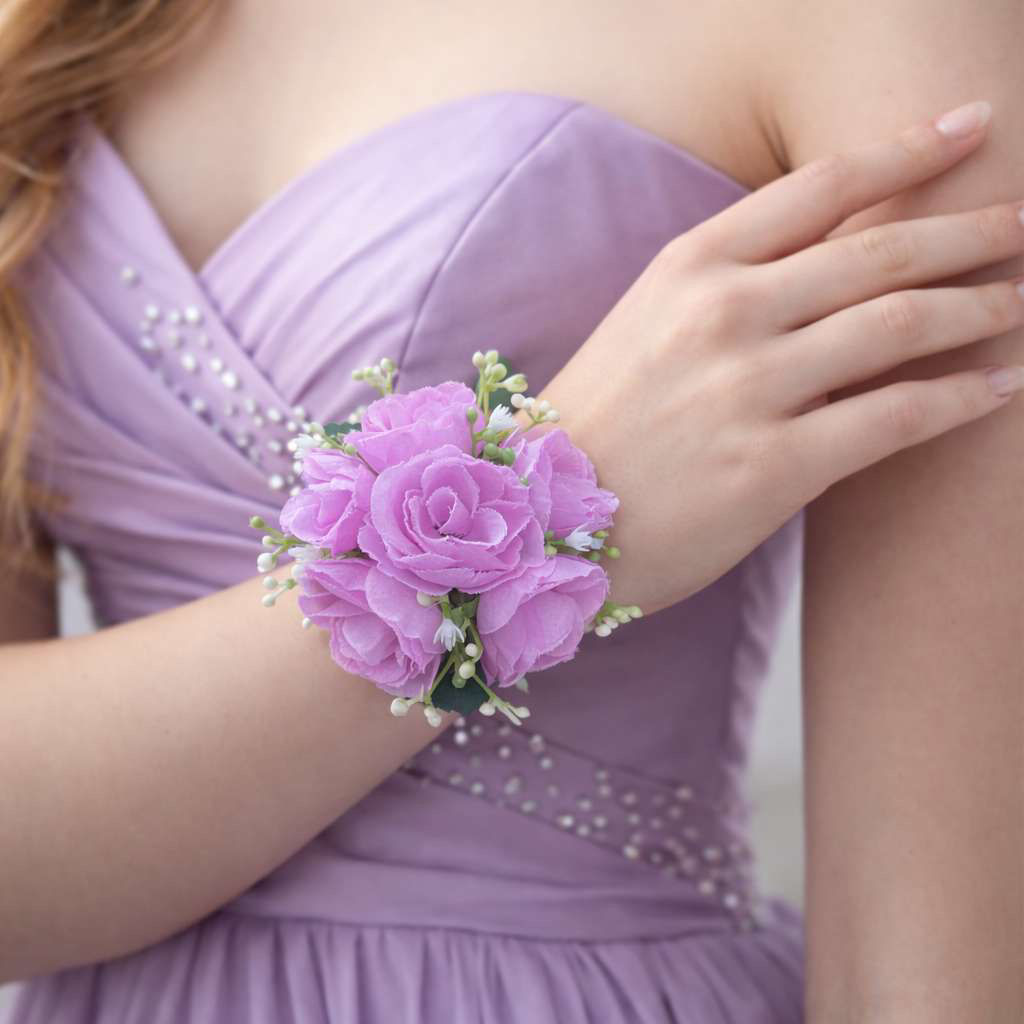 Lilac Spray Rose Wrist Corsage