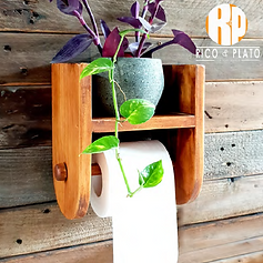 toilet paper hanger in wood