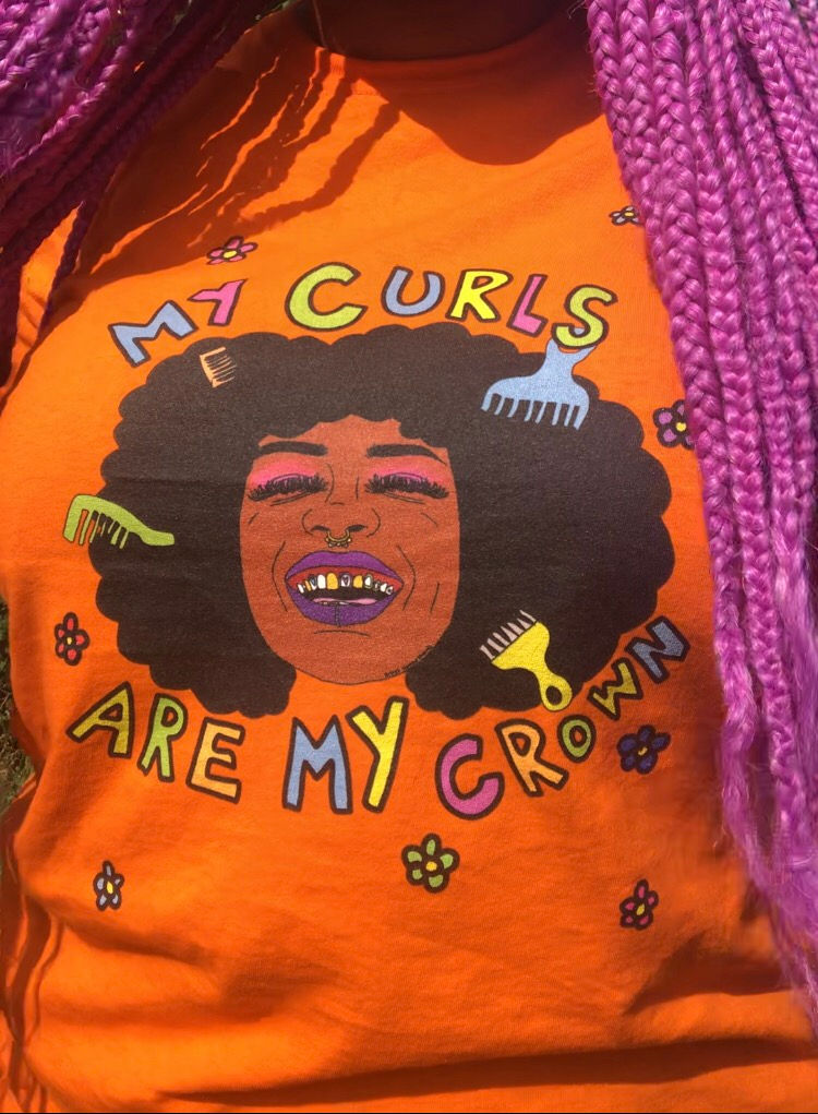 Thumbnail: MY CURLS ARE MY CROWN I Eco-Friendly T-shirt