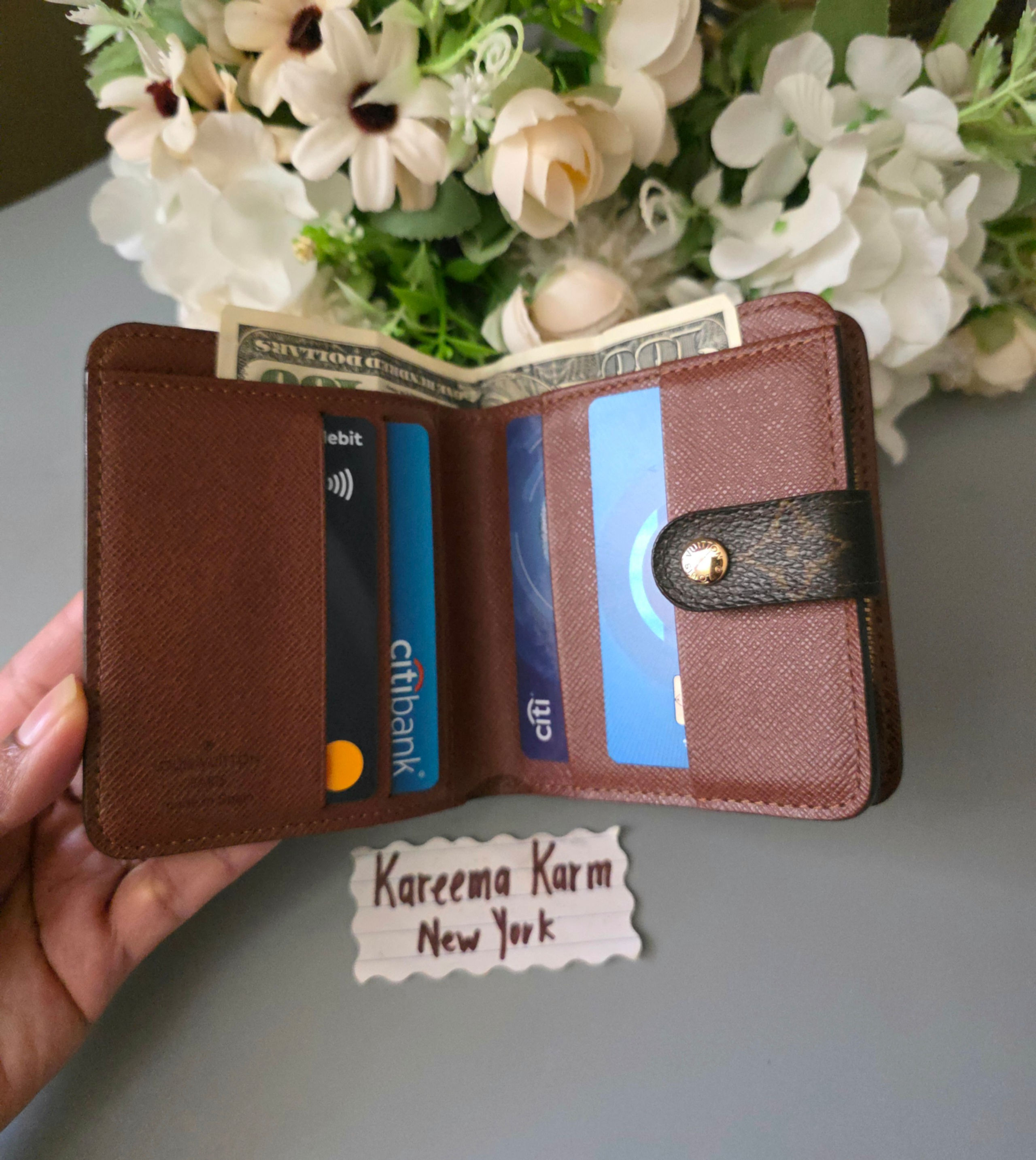 Authentic Monogram Compact Zip Wallet