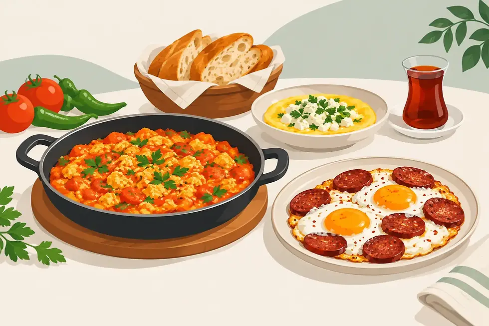 Breakfast Eggs: Menemen, Sucuklu Yumurta & More