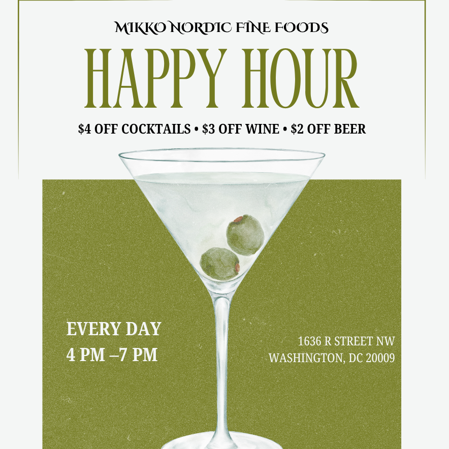 MIKKO Happy Hour Every Day 4pm-7pm