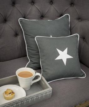 Grey Star Cushion