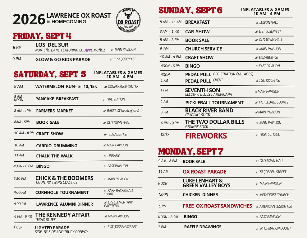 Ox Roast Festival Schedule 2026.png