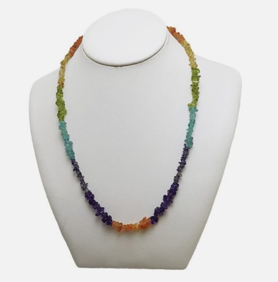 Chakra Crystal Necklace with Clasp