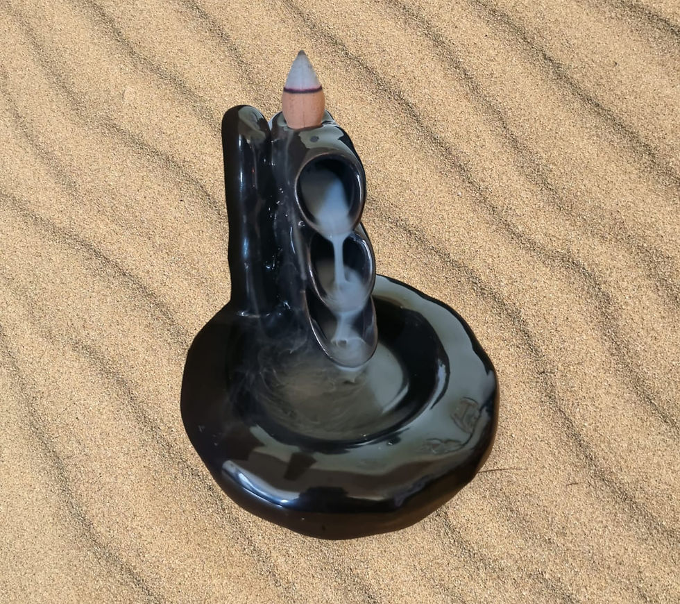 Backflow Incense Burner Black (10cm)