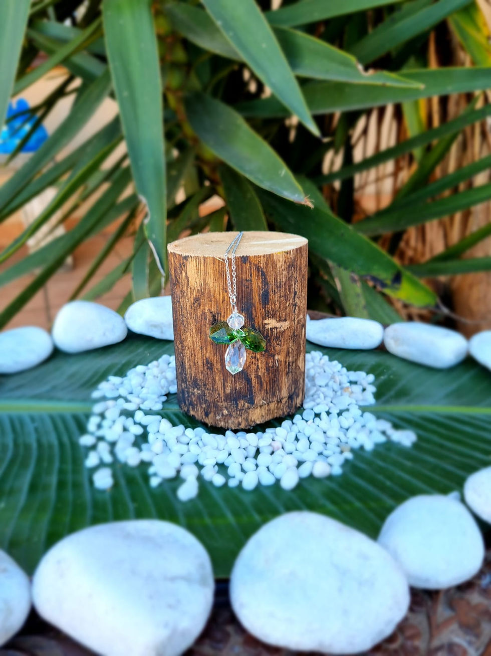 May Birthstone Angel Necklace - Emerald