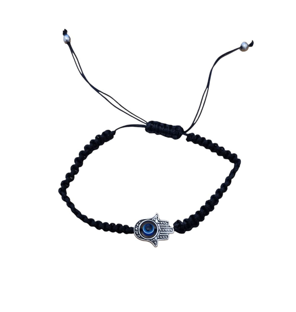 Hamsa Hand & Evil Eye Macrame Bracelet