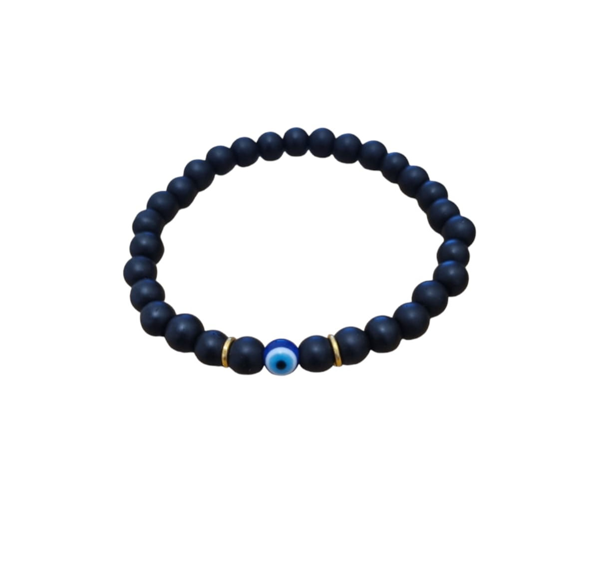 Double Protection Black Obsidian & Evil Eye