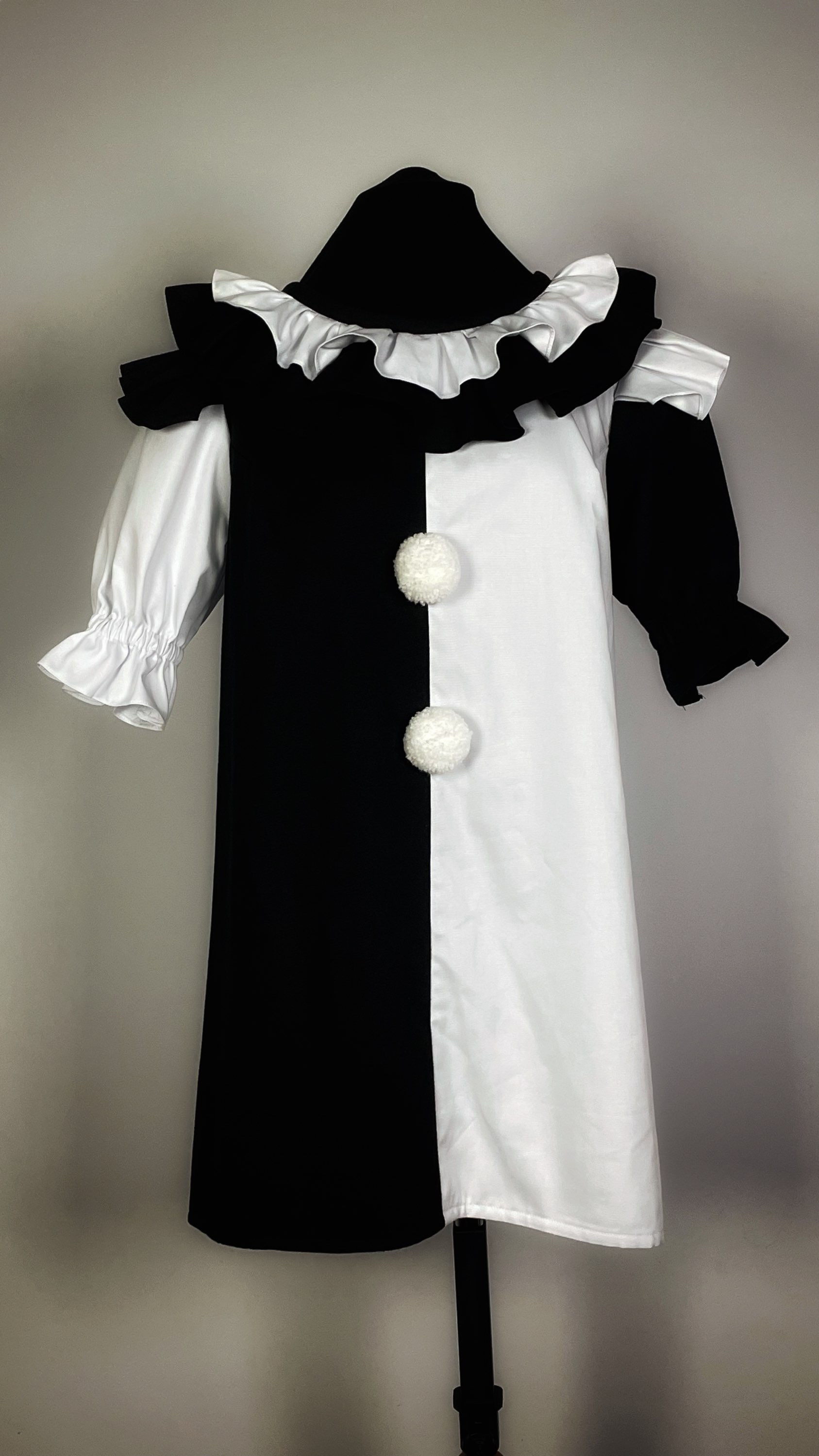 Pale Girl Clown Dress, Horror Cosplay