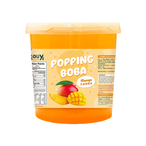 Mango Popping Boba BubbleTea