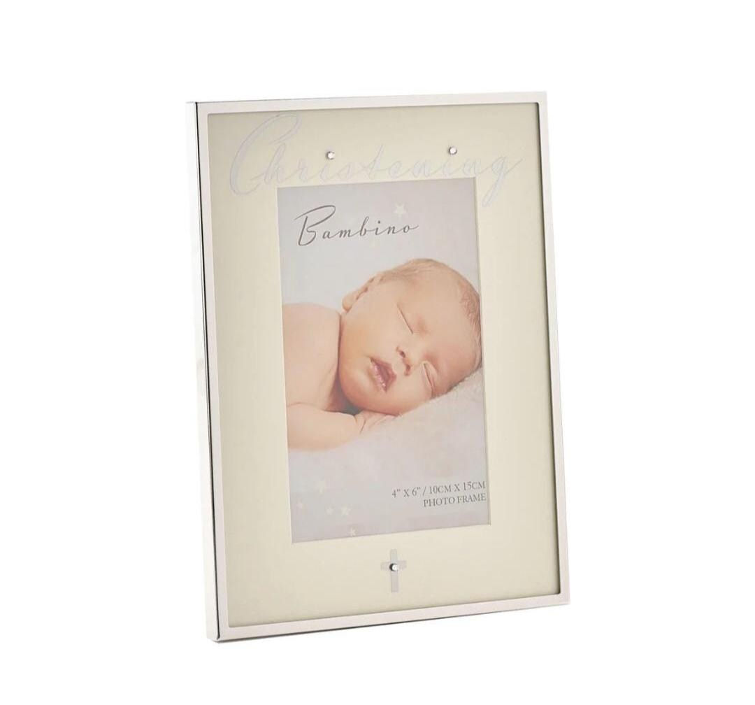 Bambino Silver Plated Photo Frame - Christening 4" x 6"