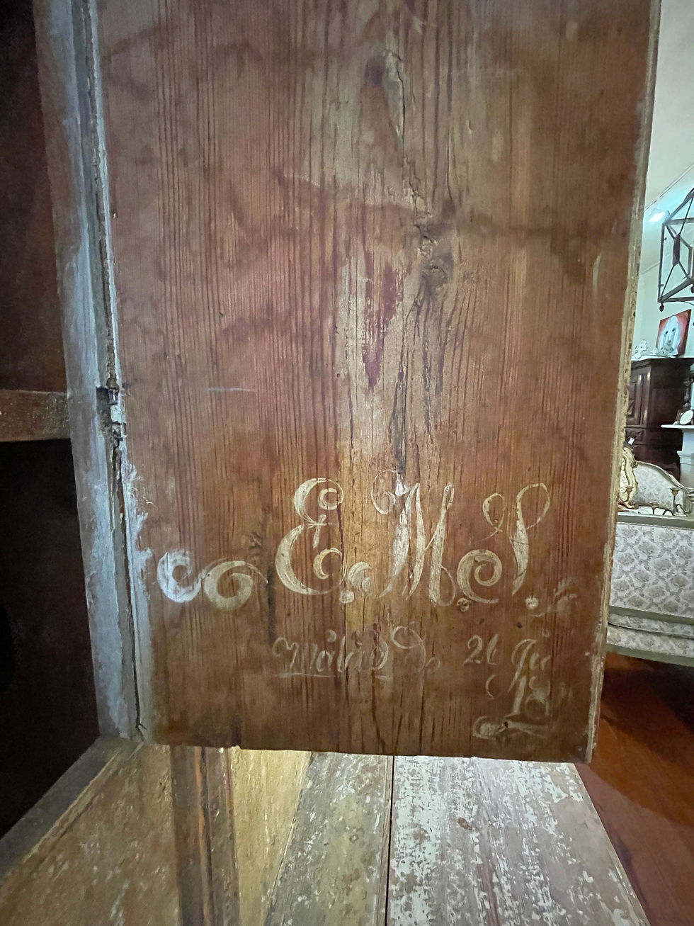 Thumbnail: Early 19th Century Gustavian Style Cabinet With Drop Leaf Table