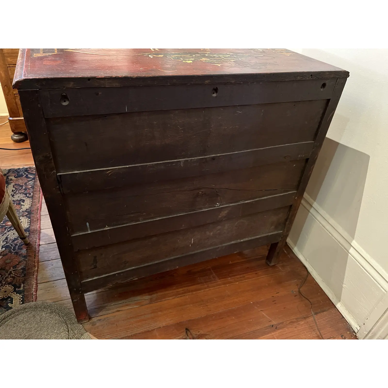Late 19th Century Chinoiserie Decorated Chest of Drawers Balzac Antiques