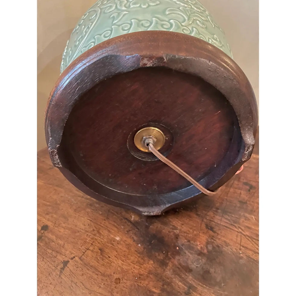 Thumbnail: Pair of Large Celadon Lamps