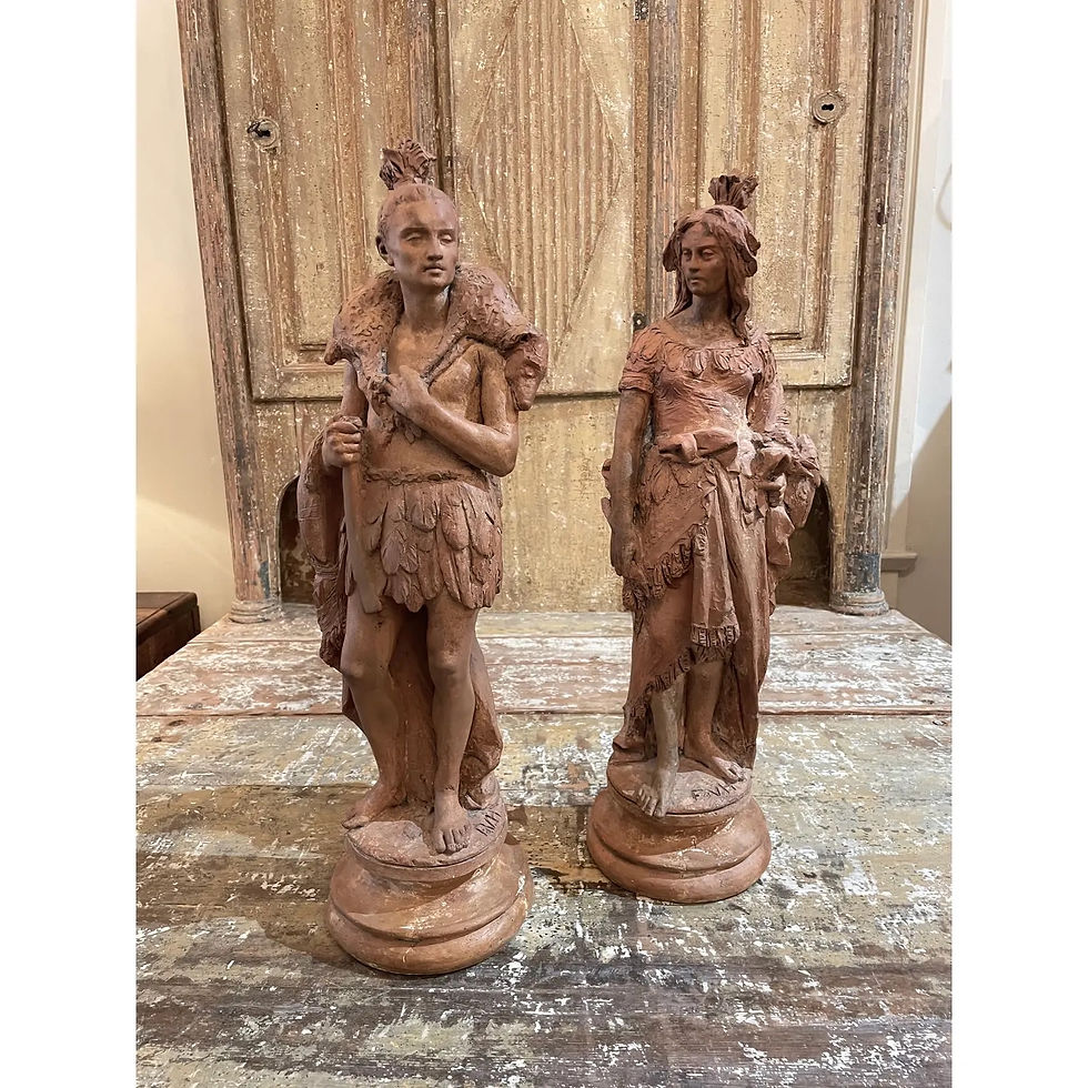 Thumbnail: Pair of French Neoclassical Terracotta Statues