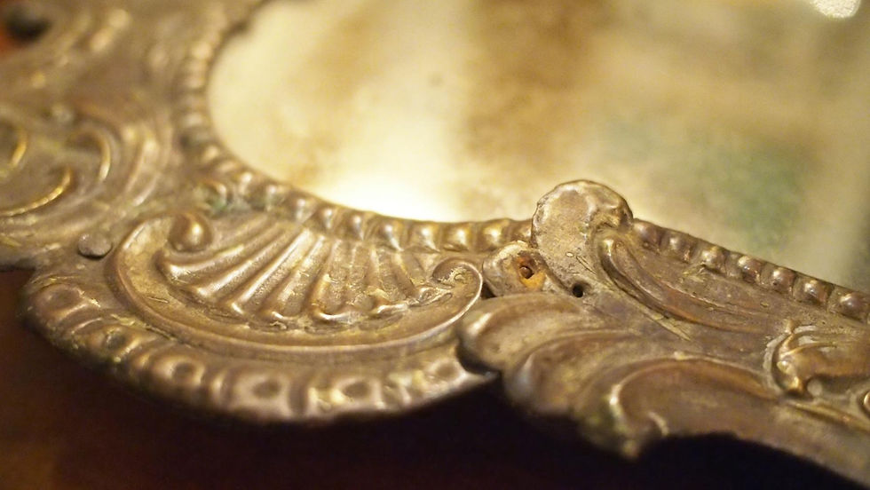 Thumbnail: PAIR OF PETITE REPOUSSE MIRRORS