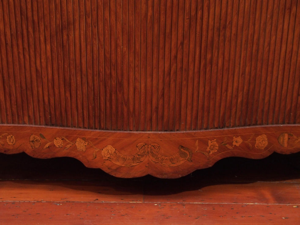 Thumbnail: DUTCH MARQUETRY TAMBOUR CABINET
