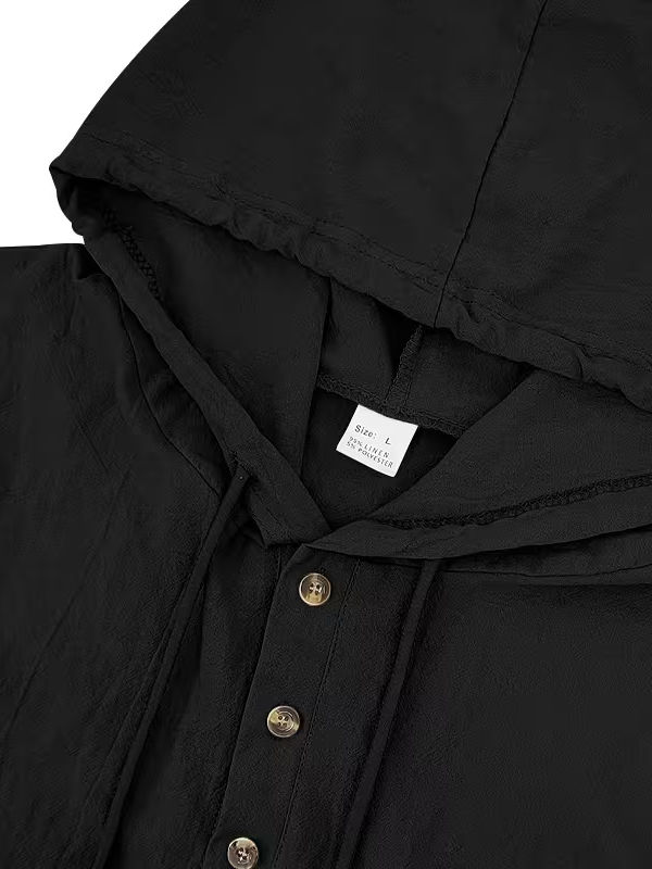 Thumbnail: The Cornwall Hooded Linen Shirt